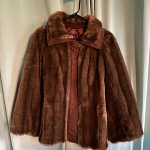 Leather and Faux Fur Coat